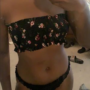 Floral bikini top
